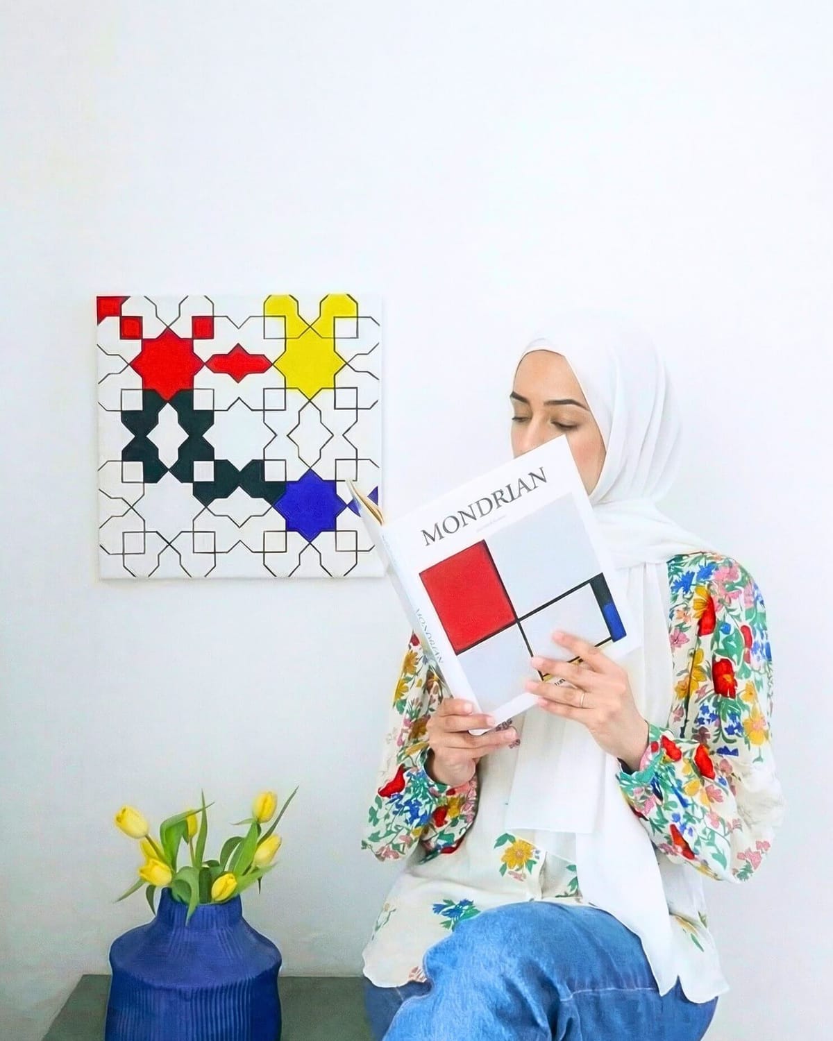 Modern geometric wall art inspired by Islamic patterns